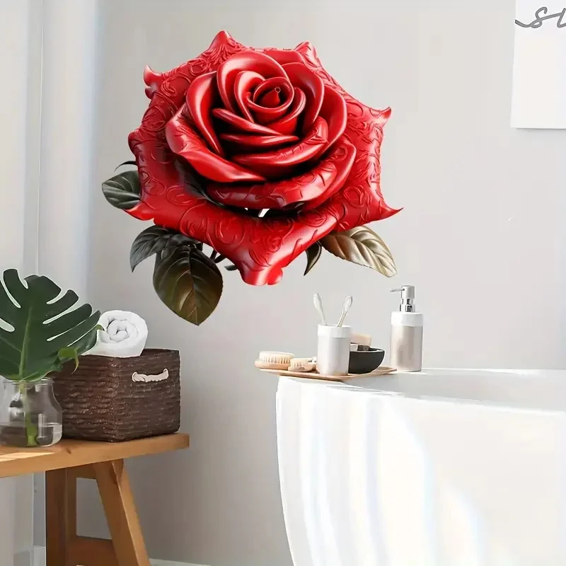 Toilet Stickers Vinyl Stickers Self-Adhesive Removable Reusable PVC Wall Decal for Toilet Lid Bathroom Decor
