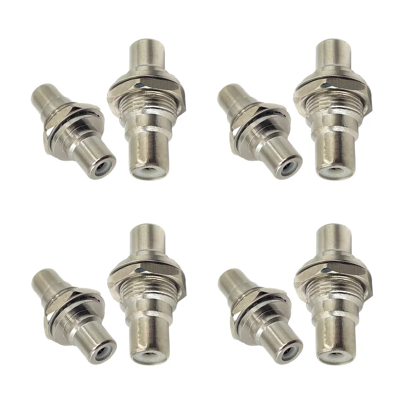 

5/20/100PCS RCA female to female audio socket panel mount AV panel socket Lotus RCA straight connector with nut