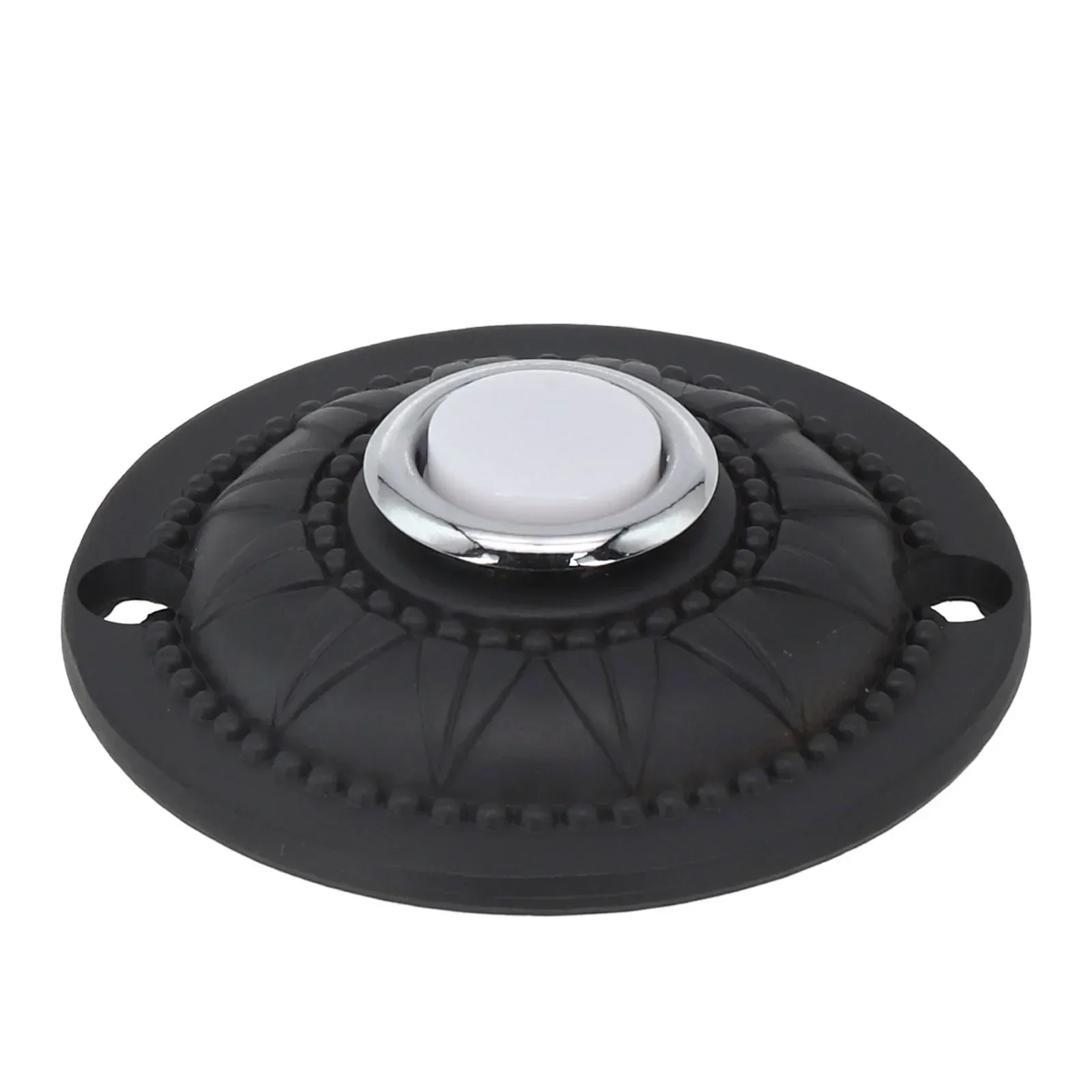Round Metal Doorbell Push Button Black Wired Lighted Doorbell Button Replacement LED Door Chime Wall Mounted Switch wired doorbell