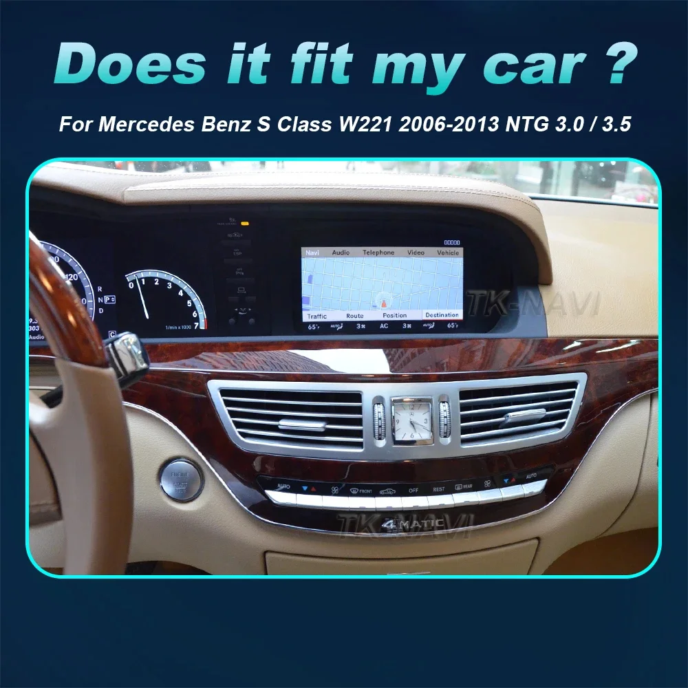 Radio con GPS para coche, reproductor con Android 12, pantalla de 10,25 pulgadas, vídeo estéreo, Carplay, WIFI, para Mercedes Benz Clase S, W221, W216, 2005 - 2013
