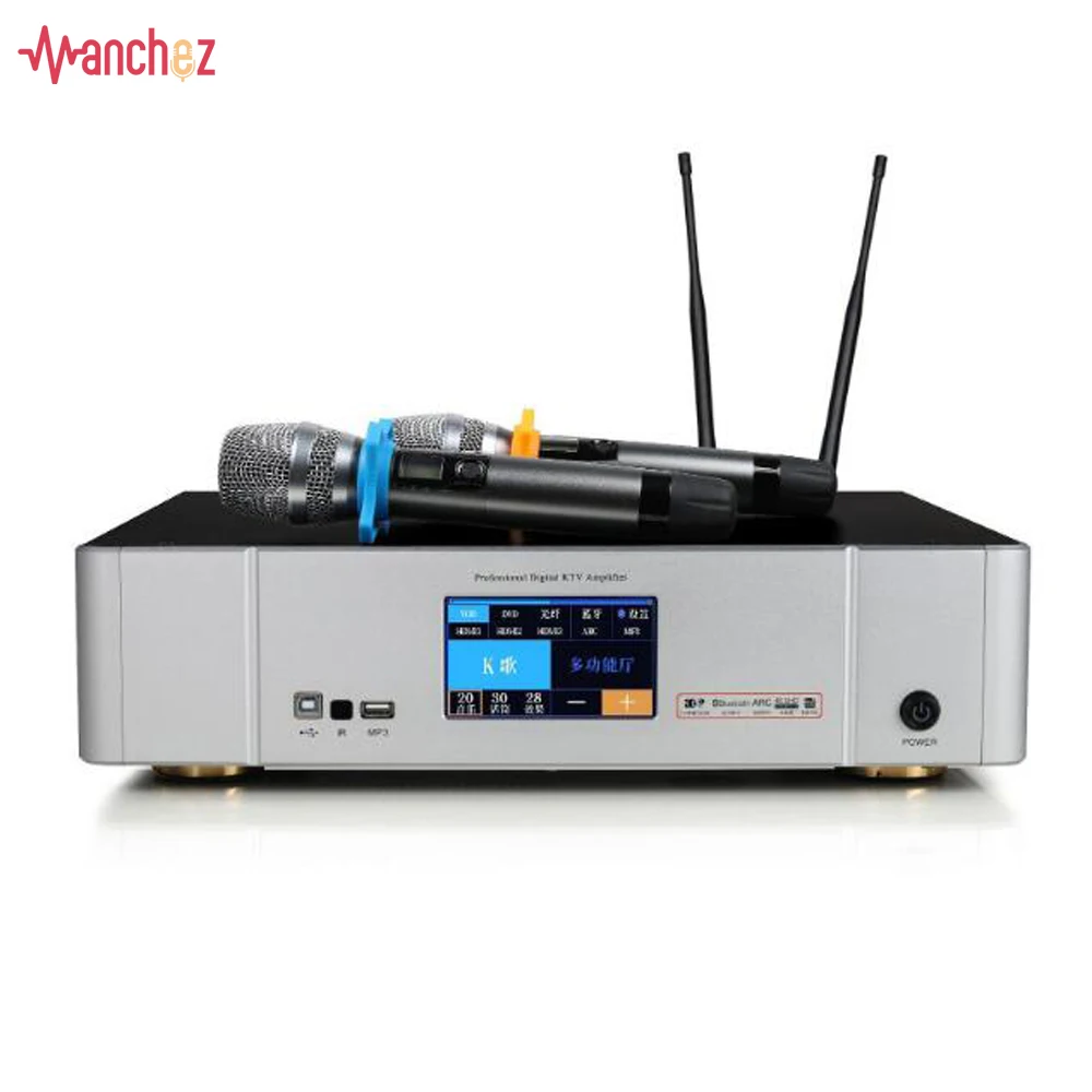 

Manchez 2020 high-quality multi-function professional three-in-one amplifier with audio processor and wireless microphone