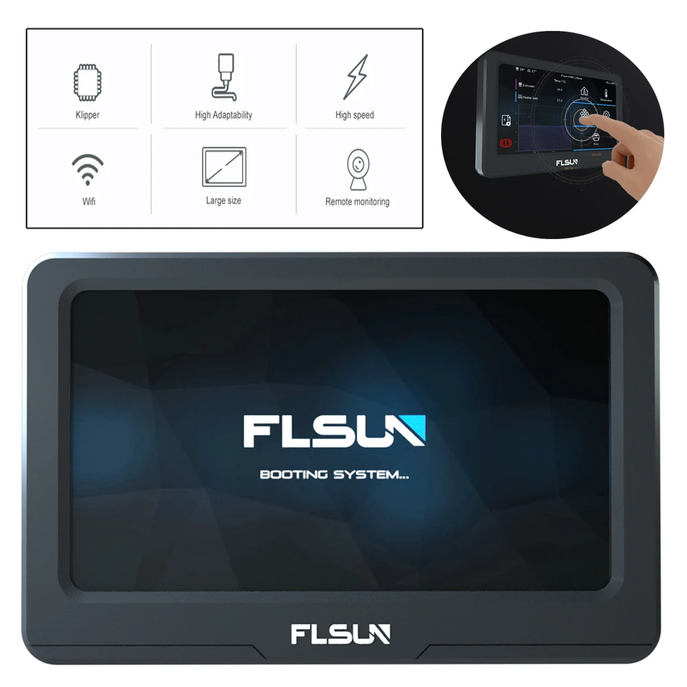 

Flsun Speeder Pad 3D Printer 7 Inch 1024*600P Touch Screen With Accelerometer Wifi High Speed Printing With Klipper Firmware