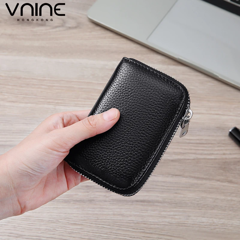 

VNINE Card Bag Men's Driver's License Anti Theft Swipe ID Card Bag Large Capacity Business Card Clip Zero Wallet Women