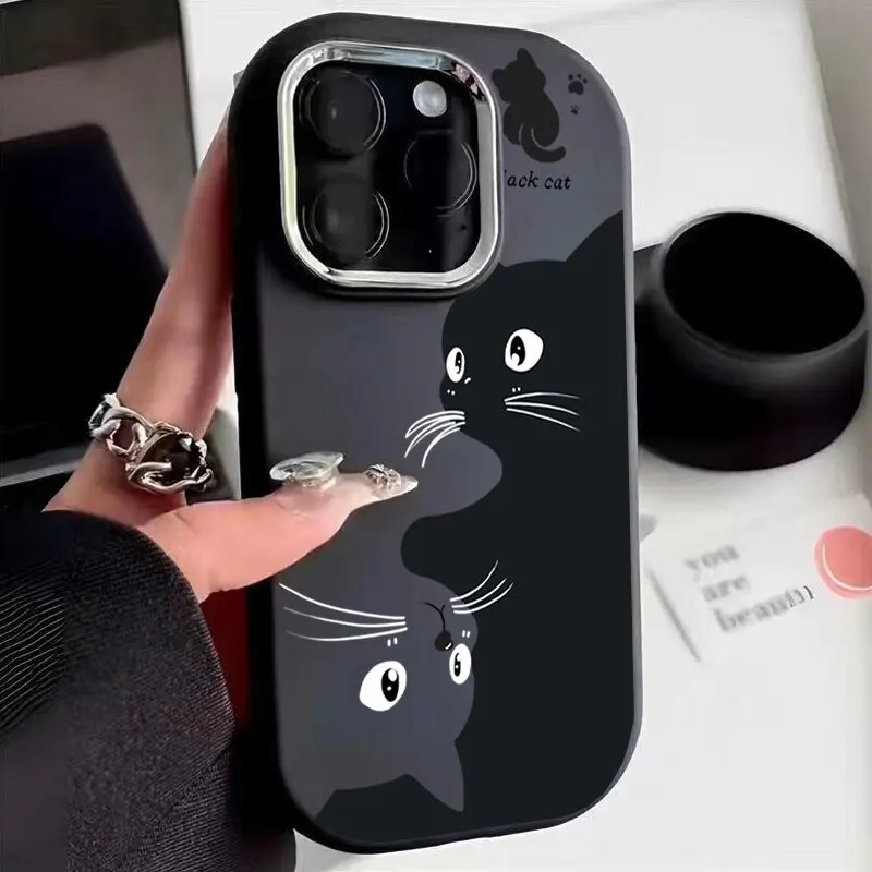 Adorable Black Cat Protective Phone Case