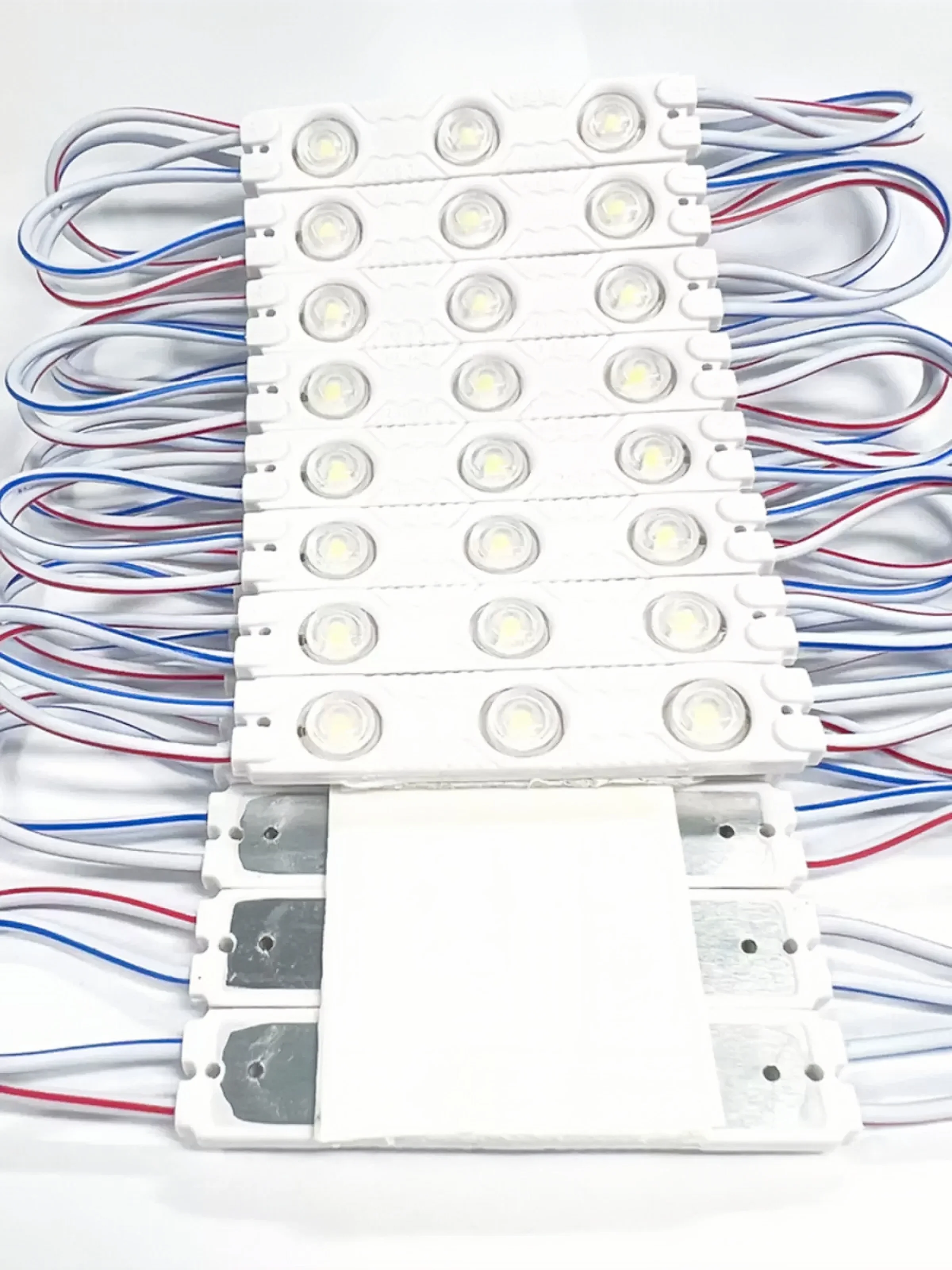 주입 LED 사인 모듈 조명, 야외 방수 광고 간판 백라이트, DC12V, 3LED 밝기, 로트당 20 개, 2835SMD