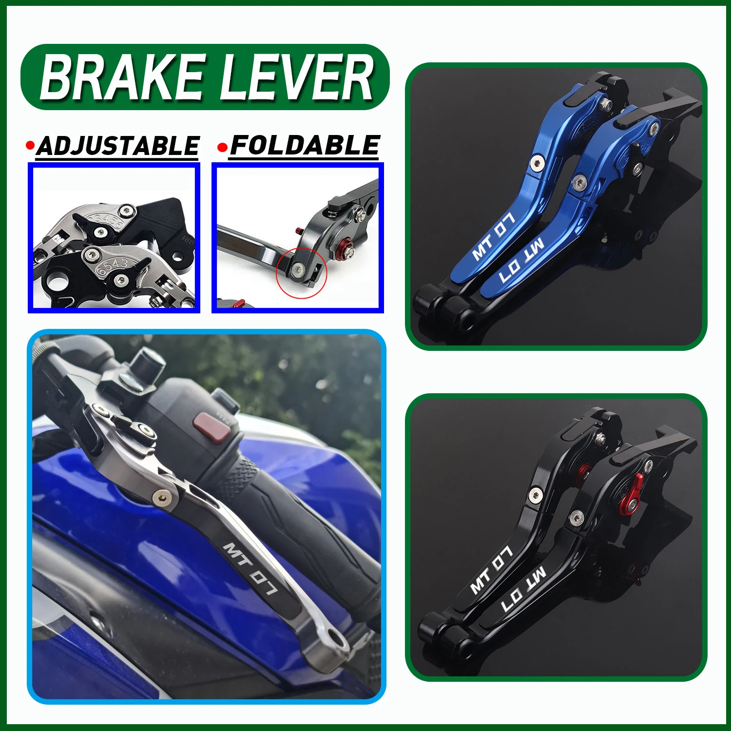 Pour MT-07 FZ07 MT07 2014-2024 Levier D'embrayage Levier De Frein