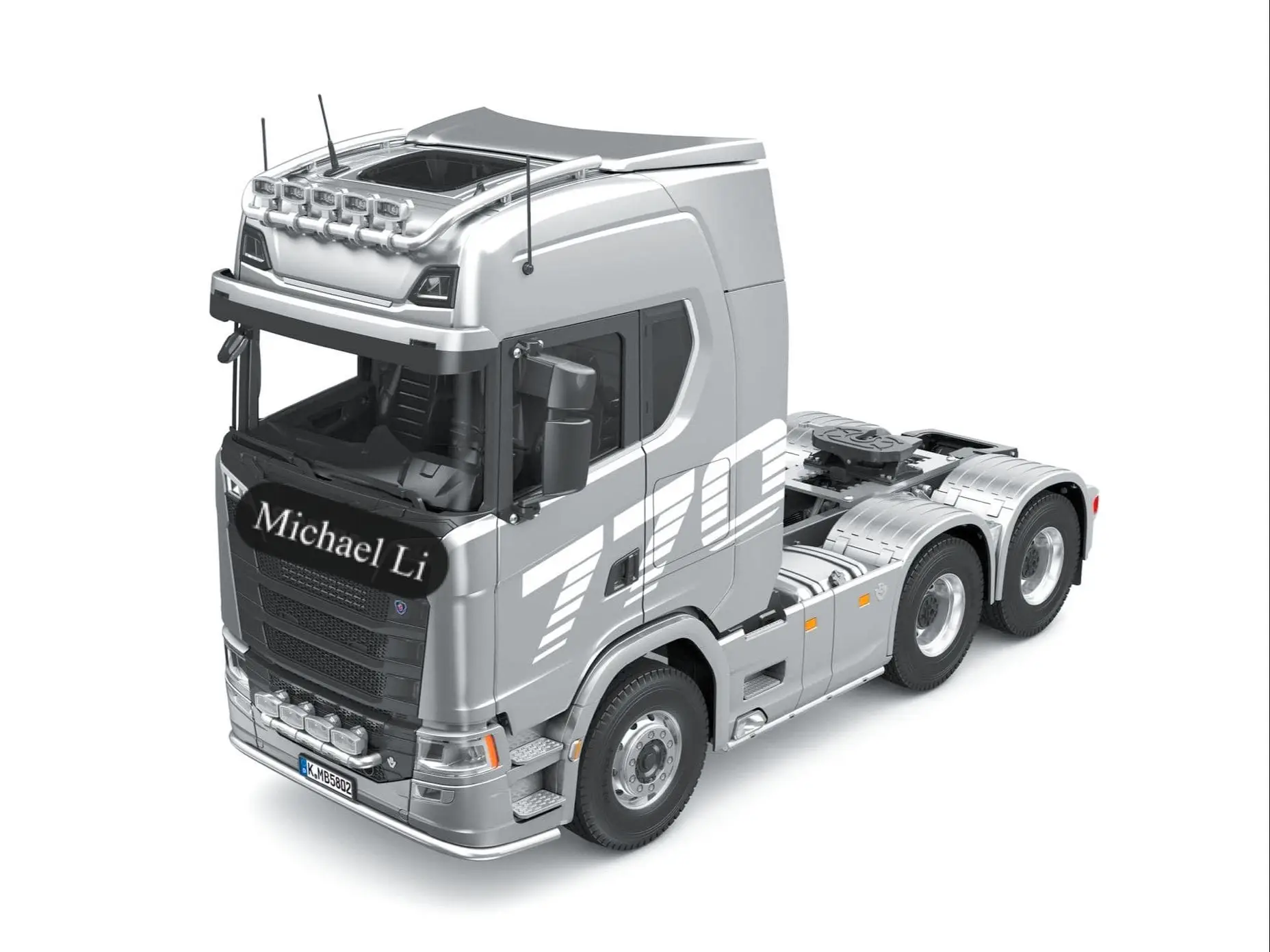 1/14 Kabolite K5802 RC Tractor 770s 6x6 Metal Hydraulic RC Truck W/ 2-Speed Sound Light System Painted Assembled Toy Model Gift 2