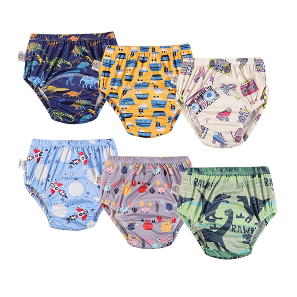 

6 pcs Baby Training Pants Panties Baby Diapers Reusable Cloth Nappies Washable Infants Children Underwear Nappy Changing Diaper