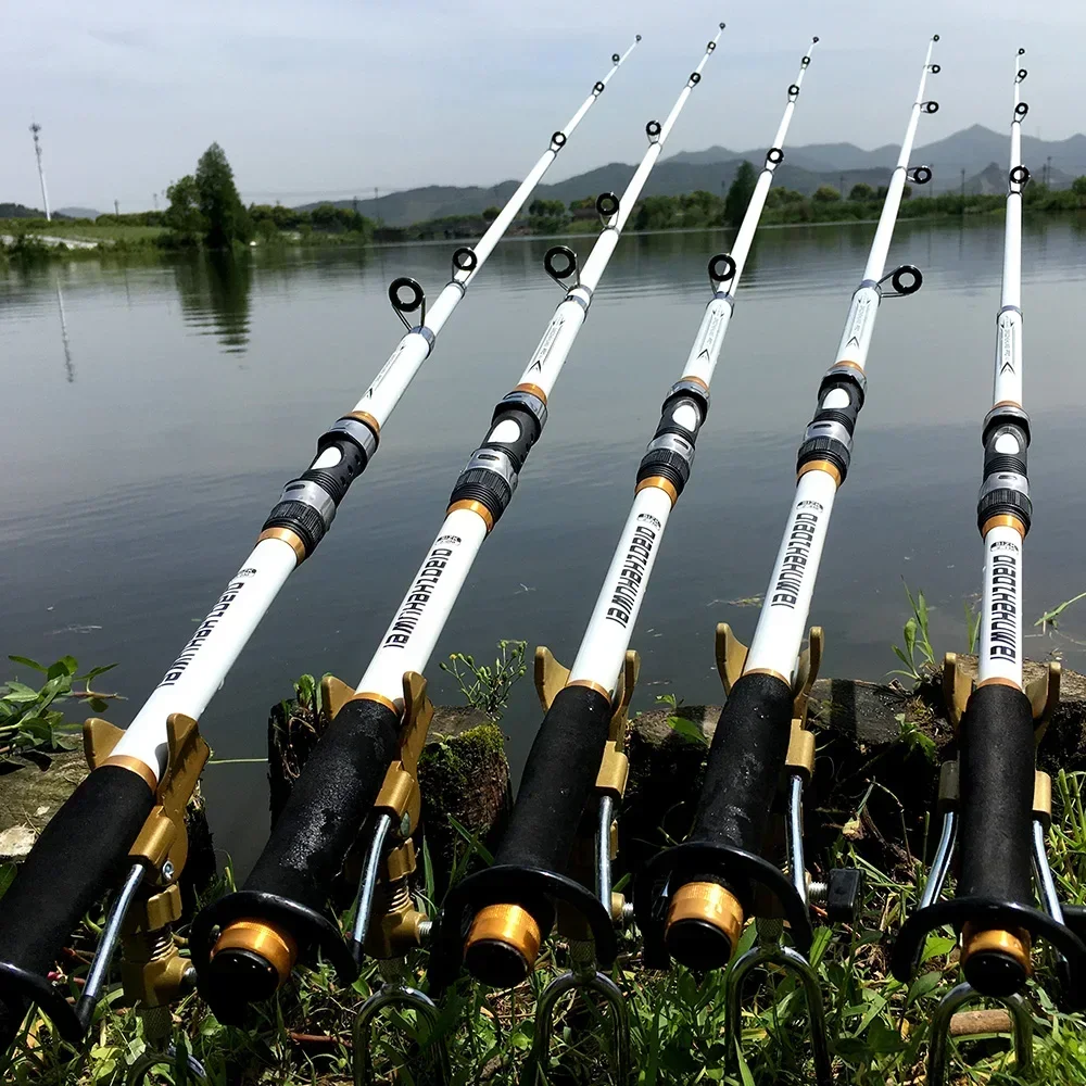 Fishing rod 2.1M-3.6M Carp Fishing Rod Feeder Hard FRP Carbon Fiber Telescopic Fishing Rod Pole