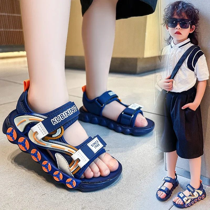 Girls' Sweet Sandals Summer New Children's Casual Versatile Wear-resistant Beach Shoes Boys' Lightweight and Comfortable Sandals