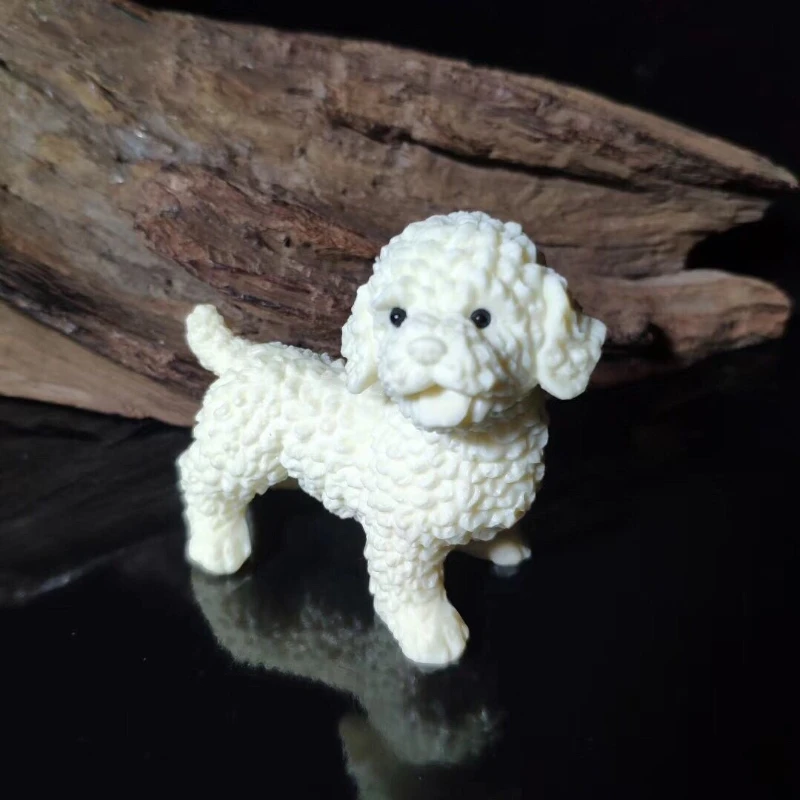 

Ivory fruit teddy bear handle an ivory fruit wood carving sculpture toy toy hand play a car pendant puppy teddy sculpture