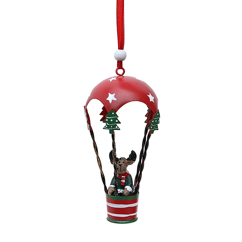 

Christmas Hot Air Balloon Parachute Pendant Creative Nordic Wrought Iron Christmas Tree Pendant Ornaments Festival Decorations