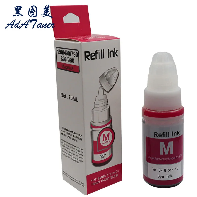 Compatible Bottle Water Based Refill Tintas Ink GI190 GI 190 GI-190 Compatible Bottle Water Based Refill Tintas Ink For Canon PIXMA G1110 G2100 G2110 G3110 G1100 G3100 Printer