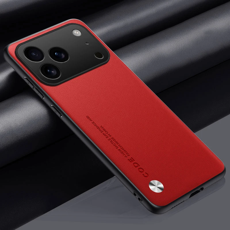 Luxury PU Leather Soft Back Phone Case - Plain Skin Design