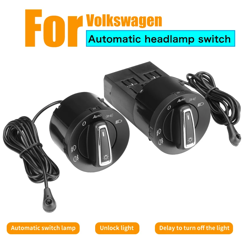 Headlight Switch For VW Passat B5 B7 Transporter T5 Tiguan Jetta MK6 Golf 4 6 Beetle Automatic Headlight Switch Sensor Accessories Automatic Head