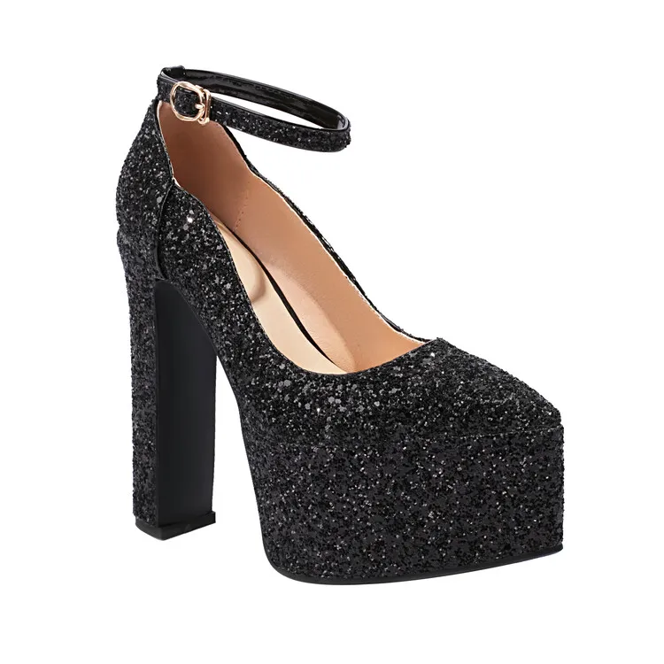 Ochanmeb glitter pumps size chart