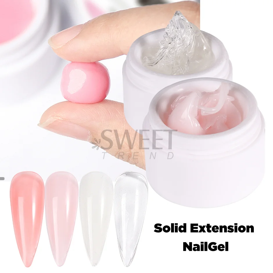 15ml Non Stick Hand Solid Extension Gel Quick Building Carving Flower Nail Art Prolong Extend Gel Acrylic Nail Polish Manicure