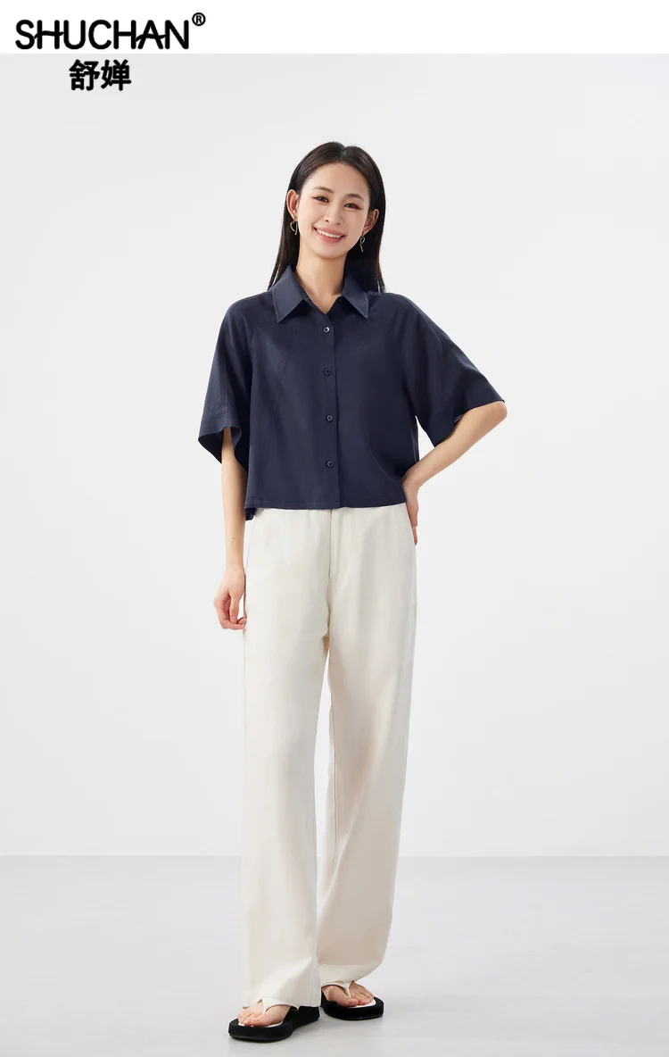 Crop Top 2024 Summer New High Quality 70% Flax Women Tops Loose Shirts for Women  Blouses for Women Fashion