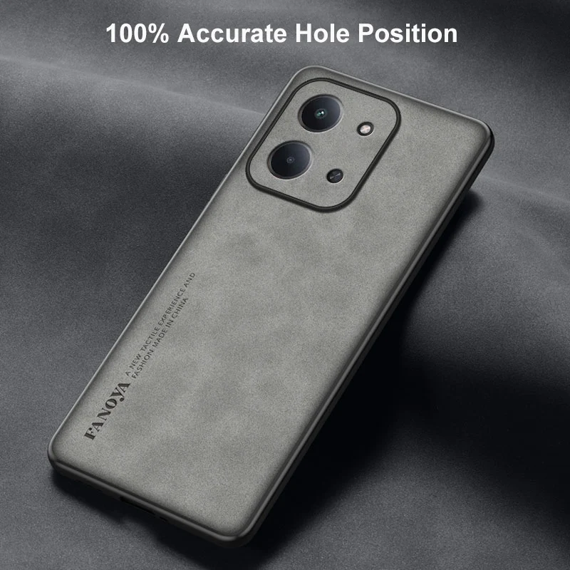 Luxury PU Leather Matte Silicone Shockproof Phone Case - Full Protection Back Cover