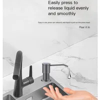 Multiple Color Liquid Soap Dispenser With 1m Silicone Extension Tube Bathroom Kitchen Sink Built-In Chrome/Nickel Dispenser Soap 2