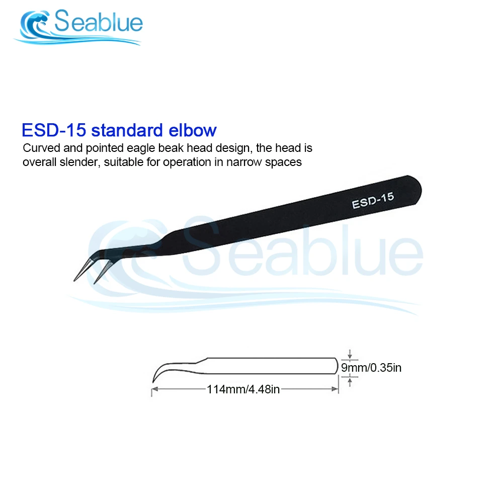 Tweezer Tool ESD Anti Static Tweezers Phone Repair Tweezers 6pcs Anti-static Stainless Steel Tweezers Maintenance Tool Kits for iPhone