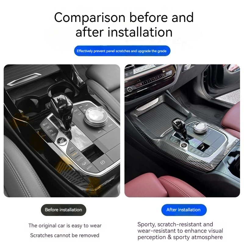 BMW X3 X4 G01 G02 G08 2022-2025 중앙 제어판 및 기어 변속기 장식 프레임 액세서리 보호