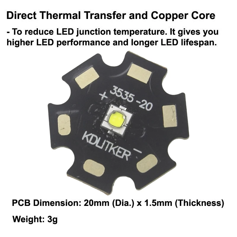 รูปสินค้า SMD 3535 LED Emitter สำหรับ DIY ไฟฉาย หลากหลายสี