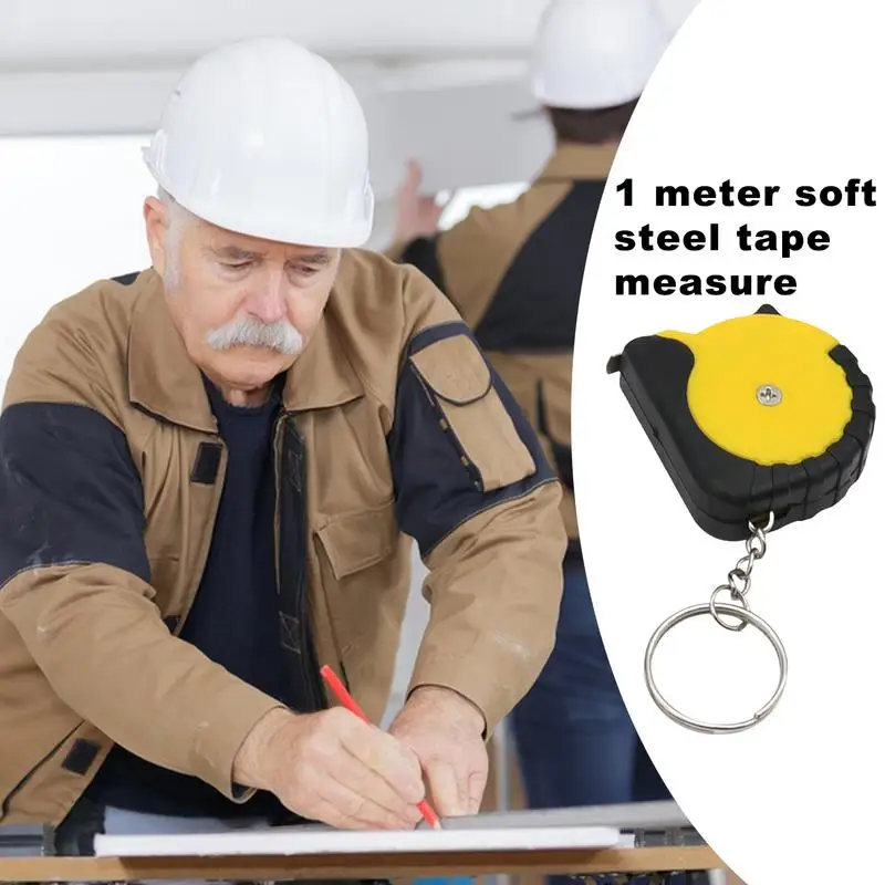 Measuring Tape Mini 3FT Steel Measuring Tape Chain Easy To Read Fractions Quick Lock Measurement Tape For Designer Decorator 5