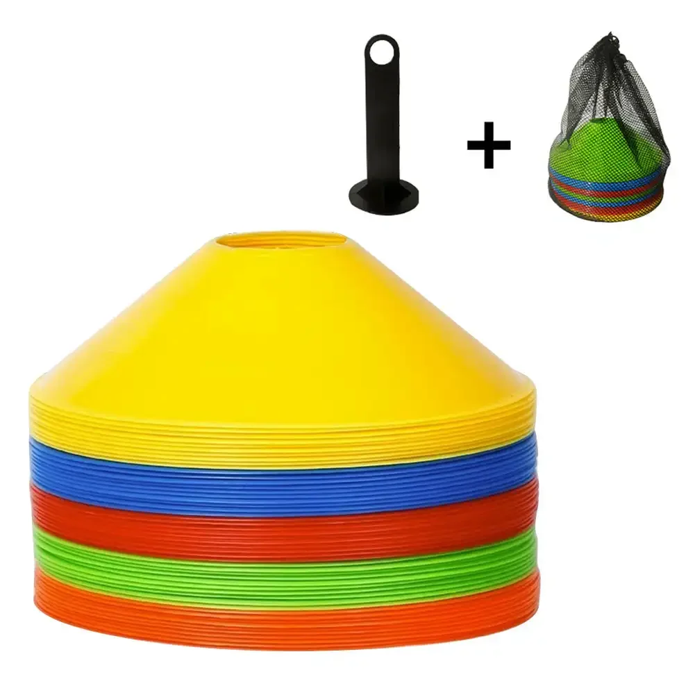 10pcs Cone Set Football Training Equipment for Kid Pro Disc Cones Agility Exercise Obstacles Avoiding Sport Training Accessories soccer training cones training equipment set