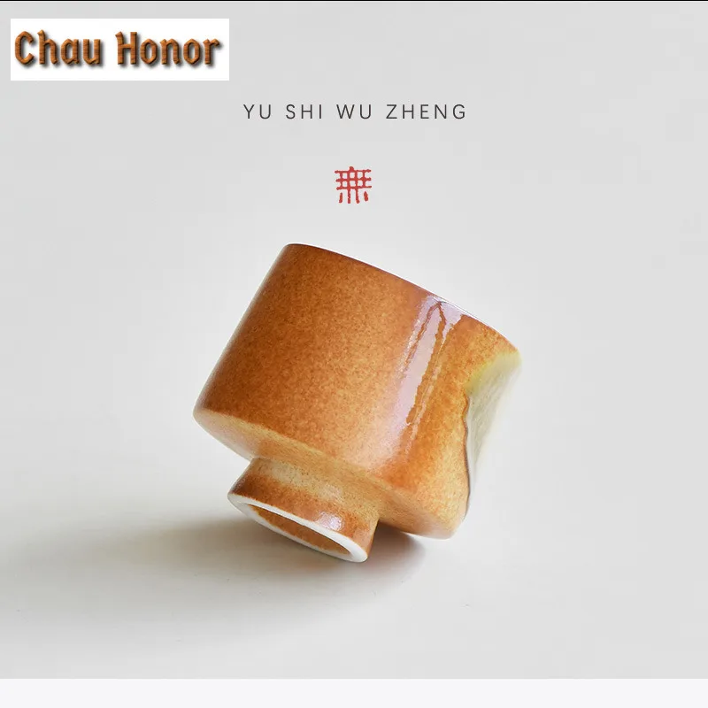 2pc/lot Buddha Beads Bracelet High Foot Teacup Zen Tea Bowl Cup For Tea-tasting Smelling Cup Jianzhan Master Cups Drinkware 80ml