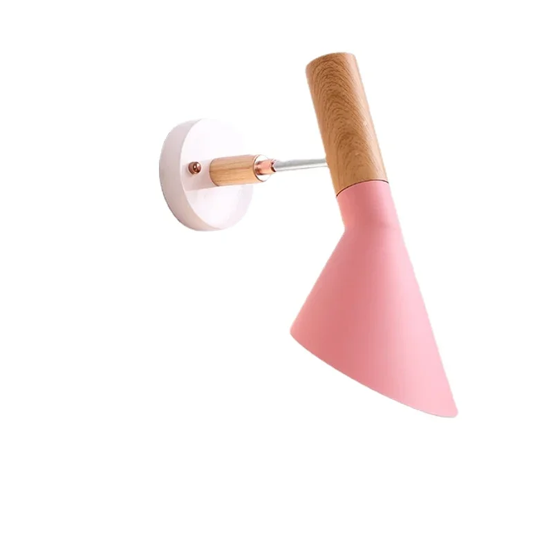 

Creative Nordic Color Horseshoe Decor Restaurant Cafe Corridor Balcony Staircase Wall Lamp Modern Simple Bedroom Light Fixtures