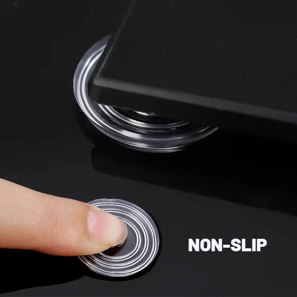 50/10Pcs Glass Table Top Anti Slip Pads Round Shape Transparent PVC Pads Tea Table Glass Soft Protect Pads Furniture Accessories