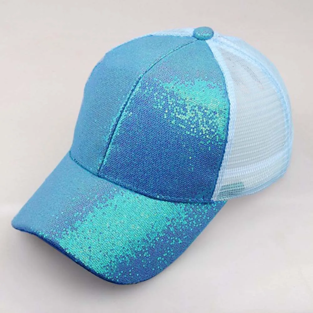 Neuer Modischer Glänzender Pailletten-Hut Sommer High-Street Mesh Atmungsaktiver Hip-Hop Sonnenhut für Jungen und Mädchen Sperical Bühnen-Performance-Accessoire – Detail 4