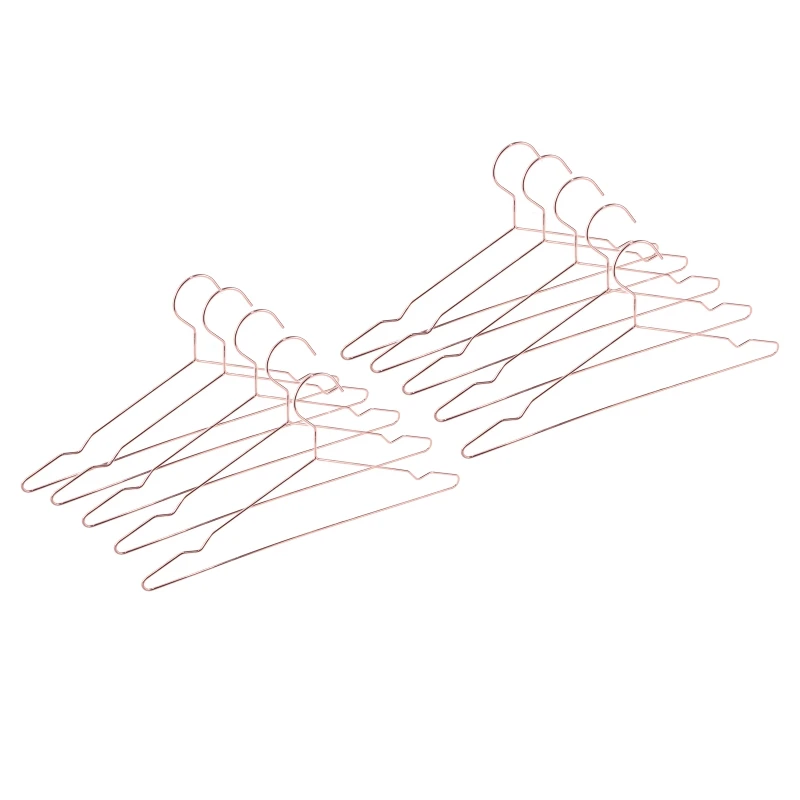 10 Pcs Heavy Duty Metal Hangers with Notches Clothes Coat Suit Shirt 1