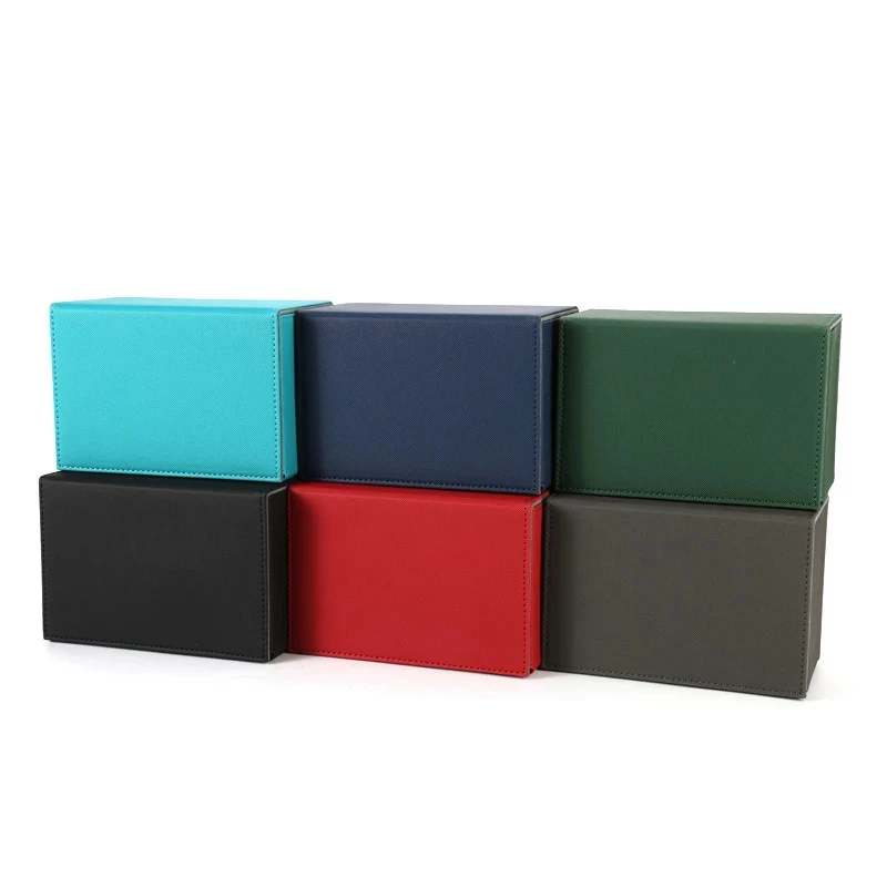 

Trading Card Storage Case Box With Dice Compartment Holder Drawer Flip Tray Premium Deck Case 160+ Standard Size Games TCG