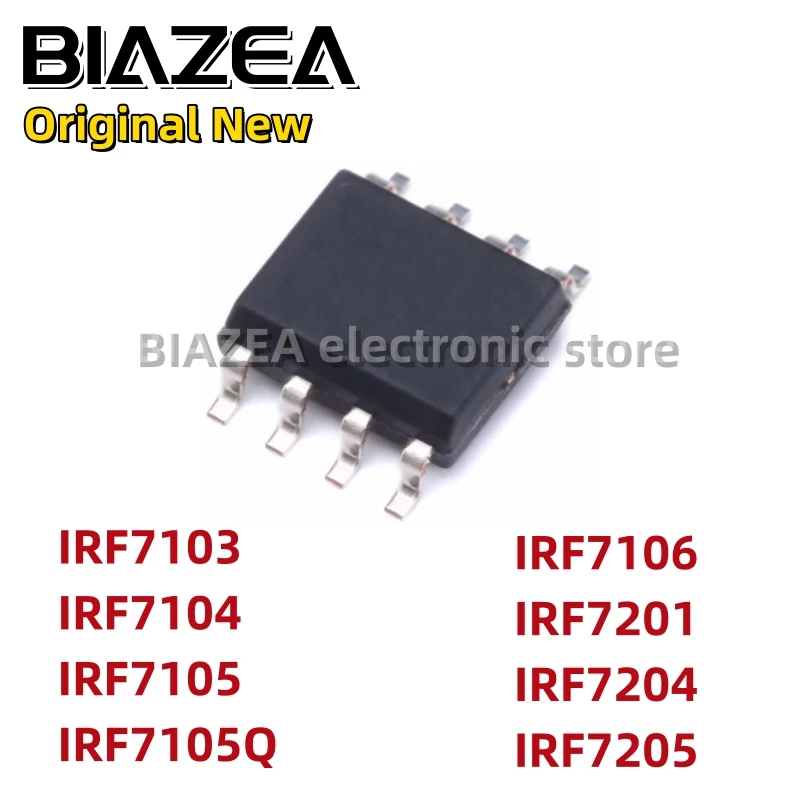 

10 шт. IRF7103 IRF7104 IRF7105 IRF7105Q IRF7106 IRF7201 IRF7204 IRF7205 SOP8 MOS
