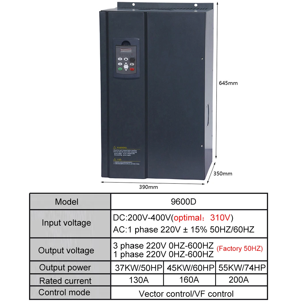MPPT 다기능 주파수 태양광 인버터, 물 펌프용 DC-AC 드라이브, 11, 15, 22, 30, 37, 45, 55KW, 220V