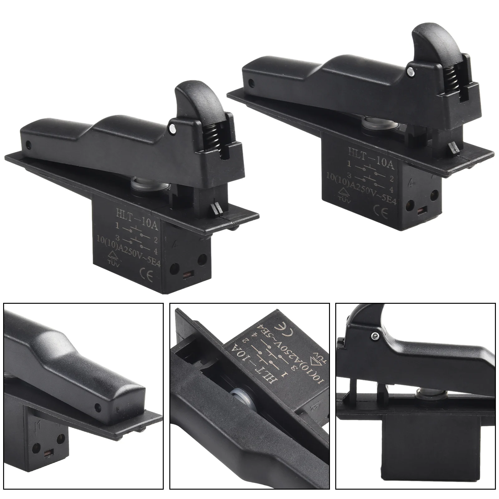 2pcs Lock On Trigger Switch For 150 Angle Grinder Electric Power Tools Accessories Replacement High Quality Durable