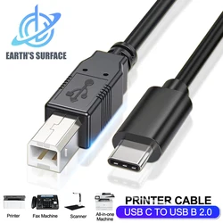 Premium USB Type C to USB Type B 2.0 Cable for Printers and Scanners (USB C to Type B 2.0)