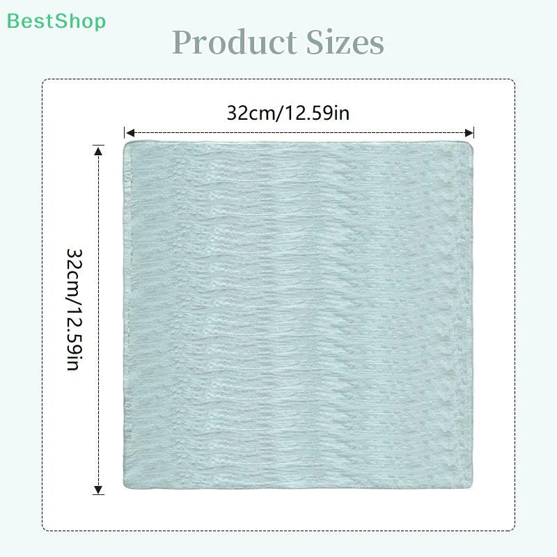 〔Victoria〕10Pcs Retro Gauze Cotton Napkin 32x32cm Reusable Tea Towel Table Decor
