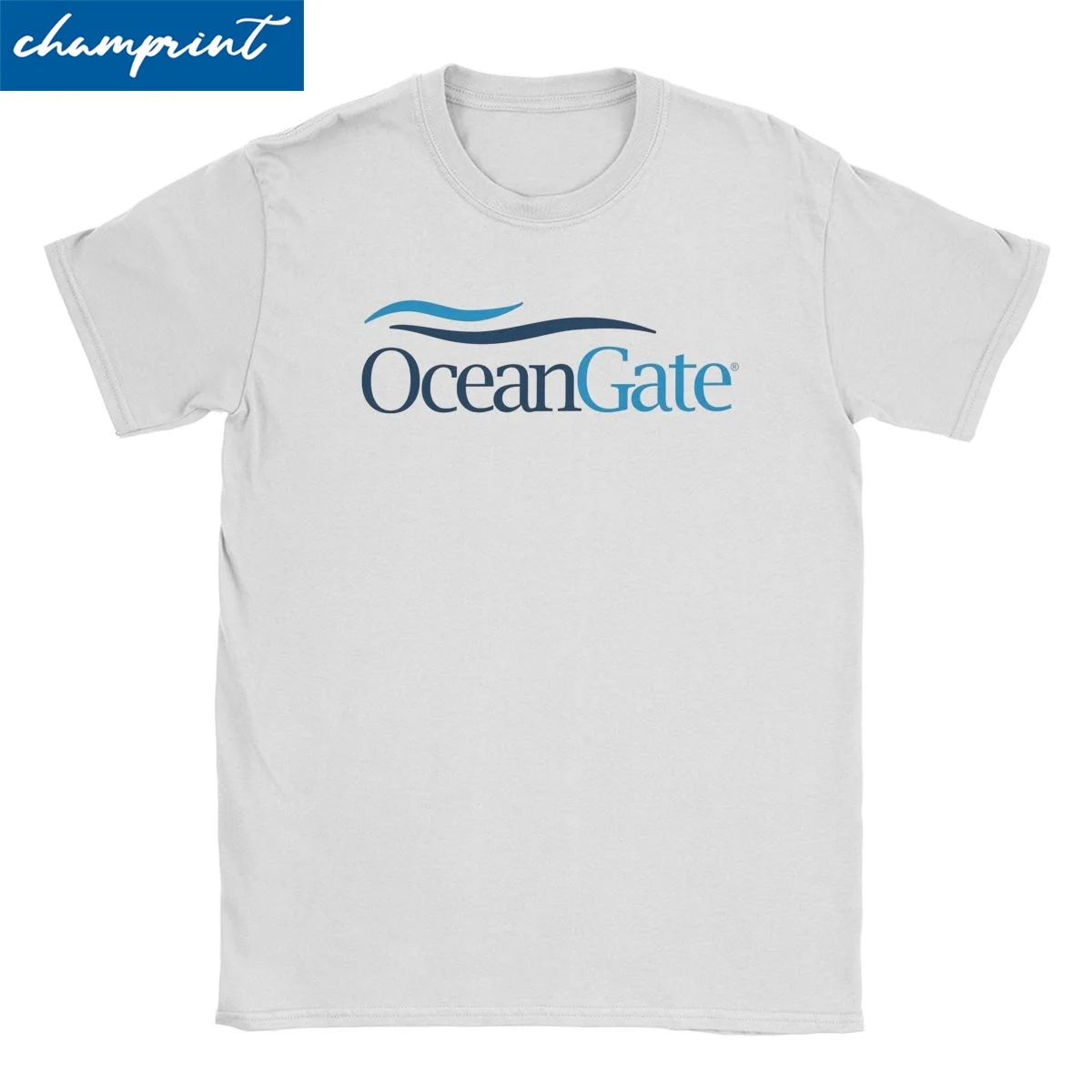 

Мужские и женские футболки с логотипом OceanGate, креативная хлопковая футболка с коротким рукавом, футболки OceanGate с круглым вырезом, одежда в подарок