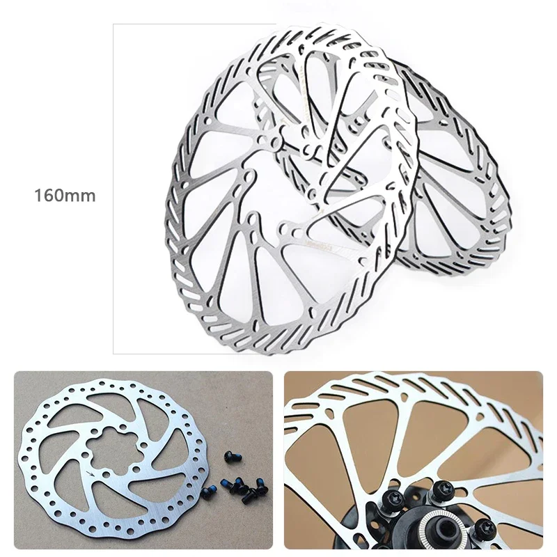 Stainless Steel Mountain Bike Brake Disc 140mm 160mm 180mm Silver