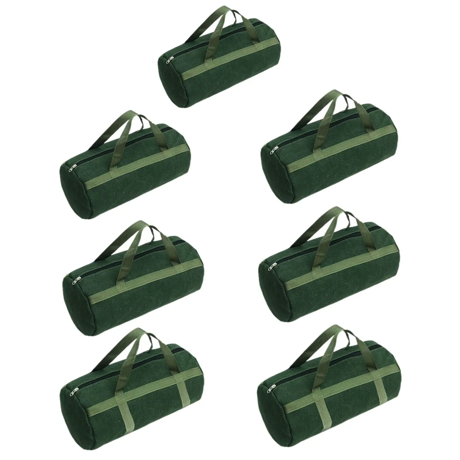 

Tool Bag Canvas Utility Tote Tool Organizer Wide Mouth Smooth Zipper Closure Handbag for Carpentry Workers