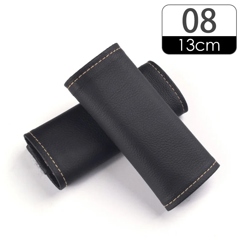 Premium Car Interior Door Handle Protector Covers - PU Leather Upholstery Armrest Trim, Set of 2