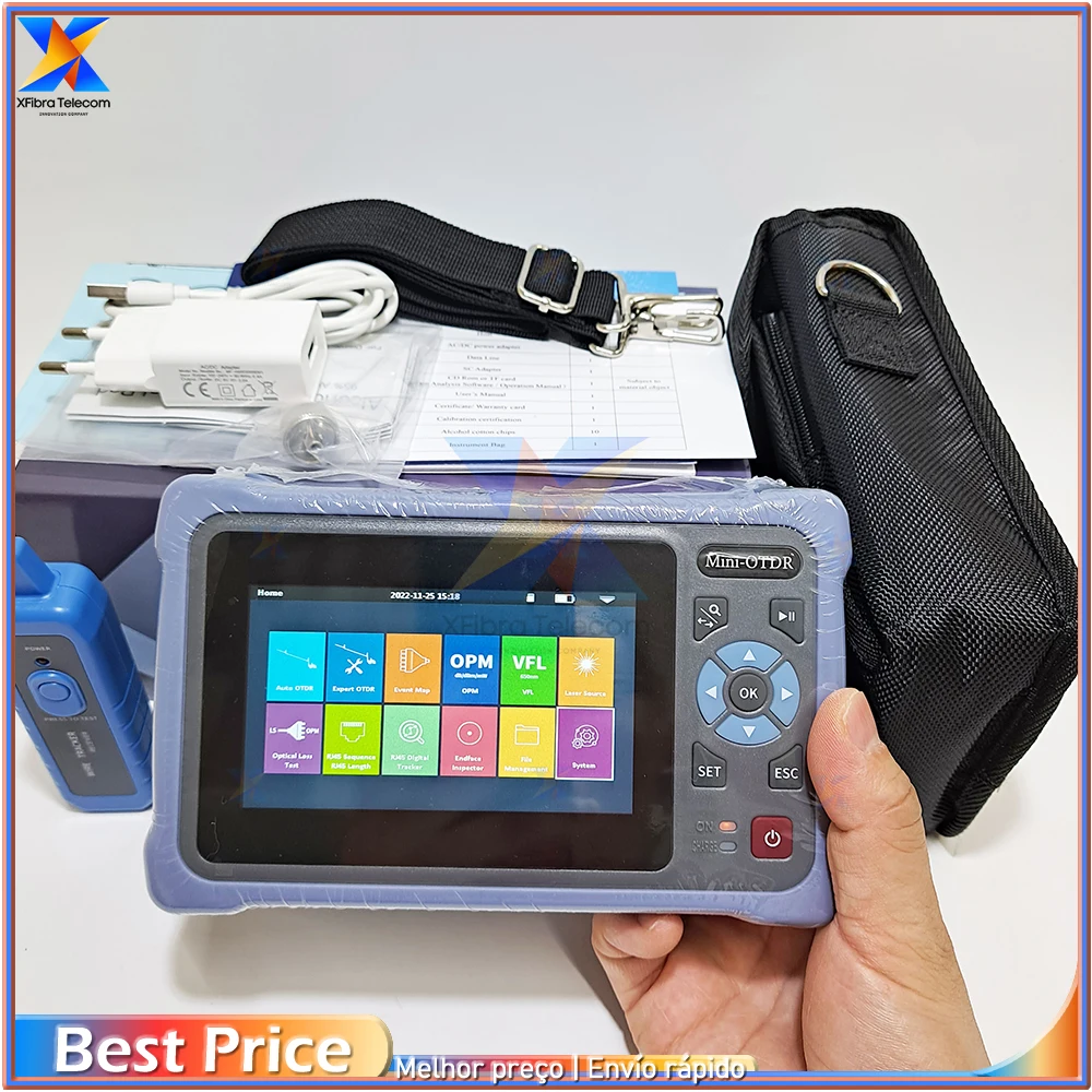 

CL800A/U12-in-1 100KM Mini OTDR 1310/1550nm 26/24dB Fiber Optic Reflectometer Touch Screen VFL OLS OPM Ethernet Cable Tester