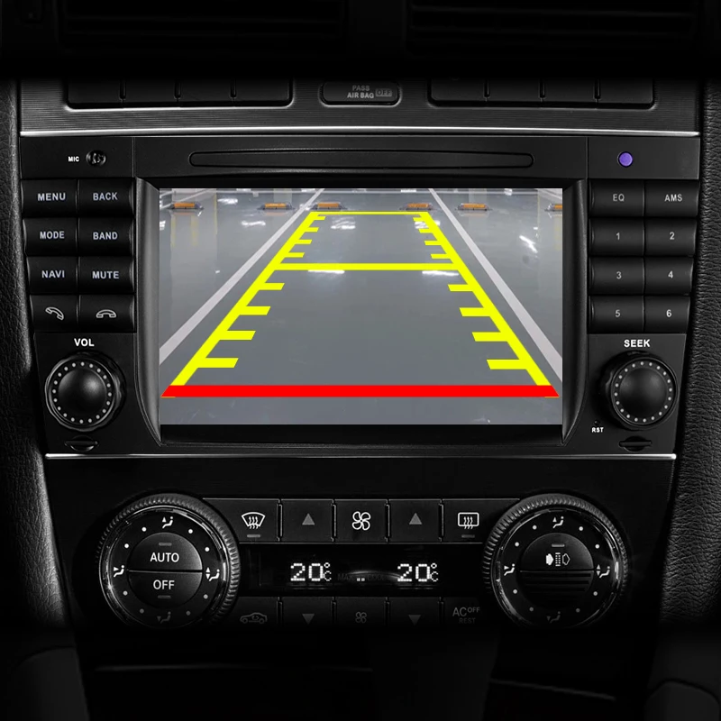 2Din ȵ̵  Ŀ GPS ̼ ī÷ ڵ  ÷̾, ޸  C Ŭ W203 RadiosTereo,  