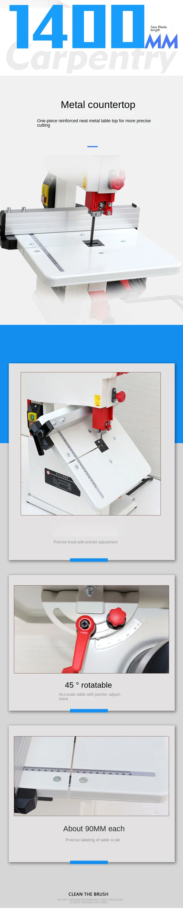 Woodworking Machine Band Saw For Metal 8.5 Inch Workshop Table Saw 200MM 350W S