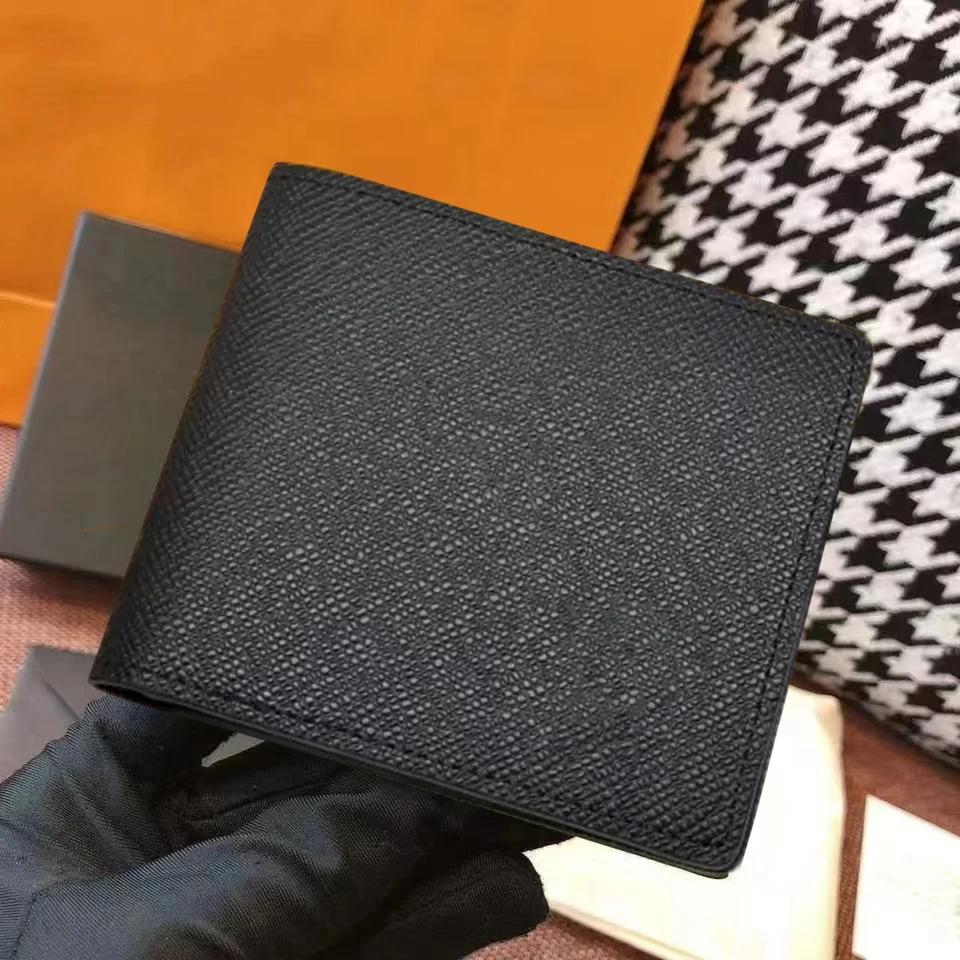 

New Luxury Fashion Leather PVC Men's Short Wallet Card Holder Designer Casual Short Wallet