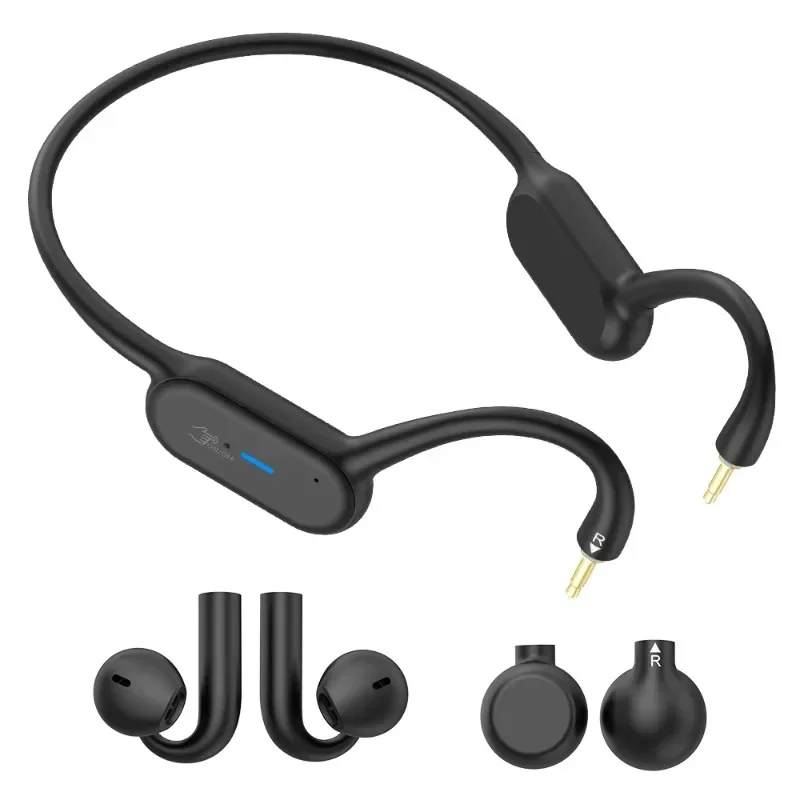 

Sports Wireless Earphone 5.0 Bluetooth Bone Conduction & Dynamic Drivers 2-in-1 Long-Lasted Battery IPX55 Waterproof