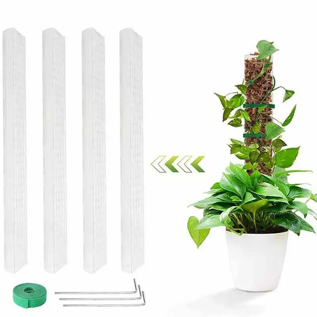 4Db -Os Növényoszlopok Beállított Vonatnövények Felfelé Nőnek A Kerti Növények Támogatása Beltéri Mászó Számára